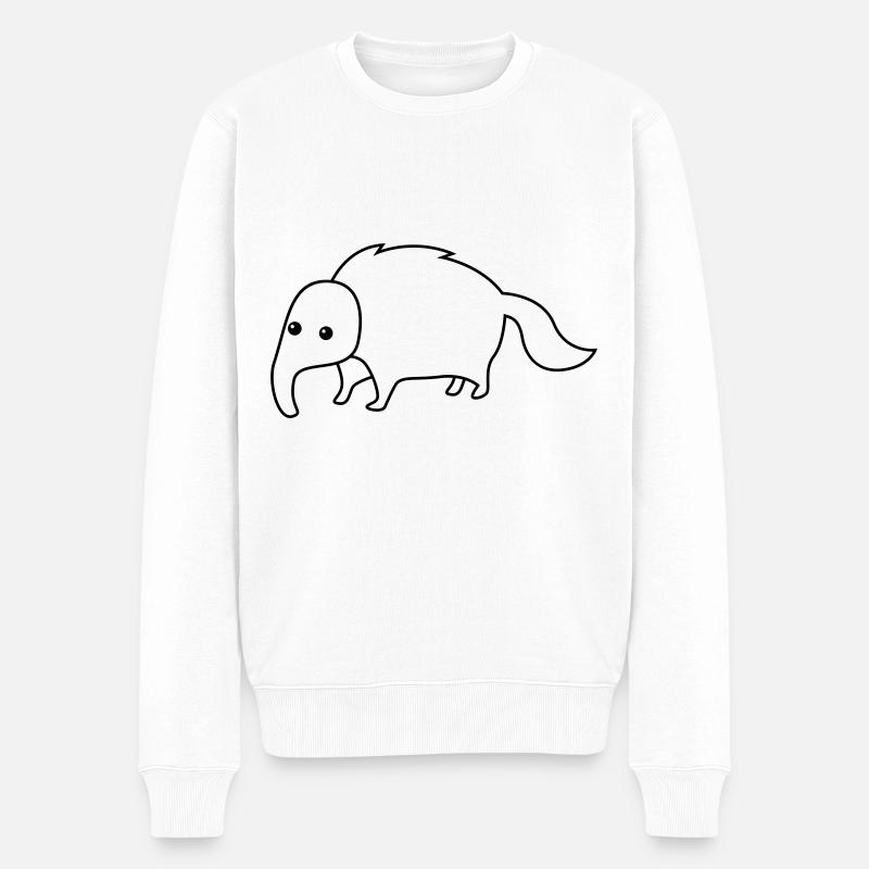 Fourmilier Comic Animal - Pull Premium bio Homme - blanc