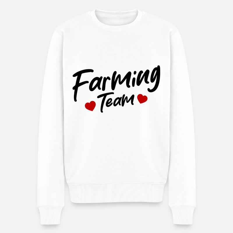 Équipe d’agriculteurs - Pull Premium bio Homme - blanc