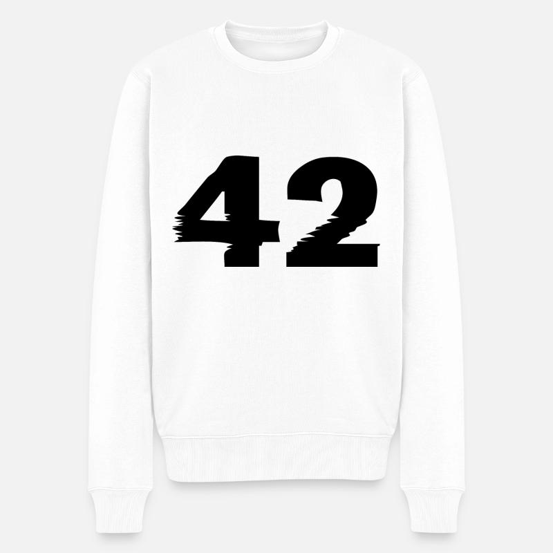 Numéro 42 - Pull Premium bio Homme - blanc
