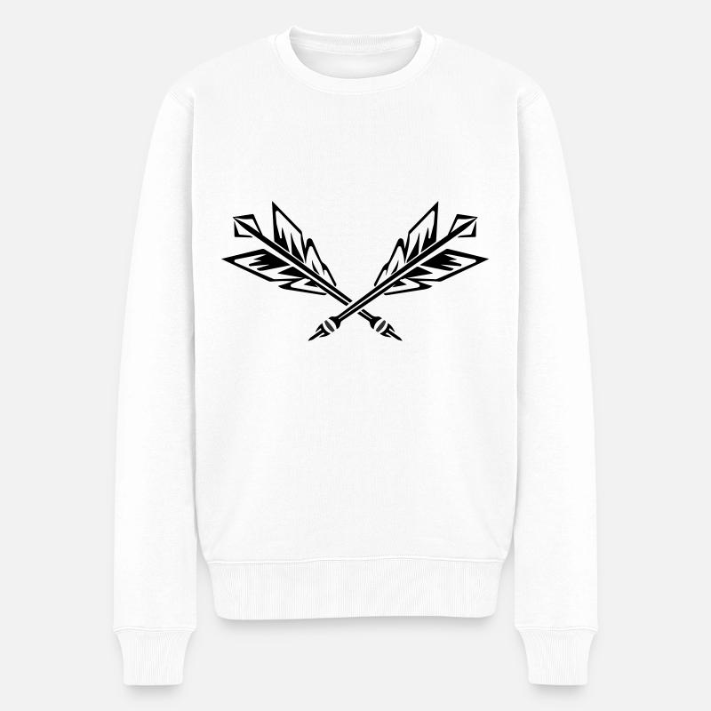 Fléchettes Symbole - Pull Premium bio Homme - blanc