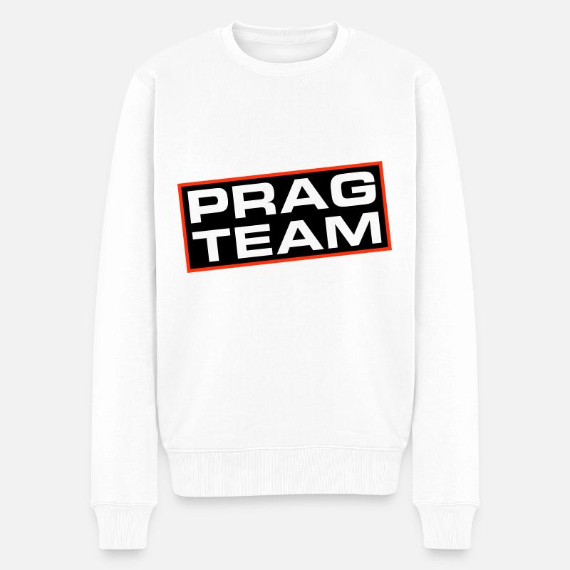 Prag Team - Männer Premium Bio Pullover - Weiß