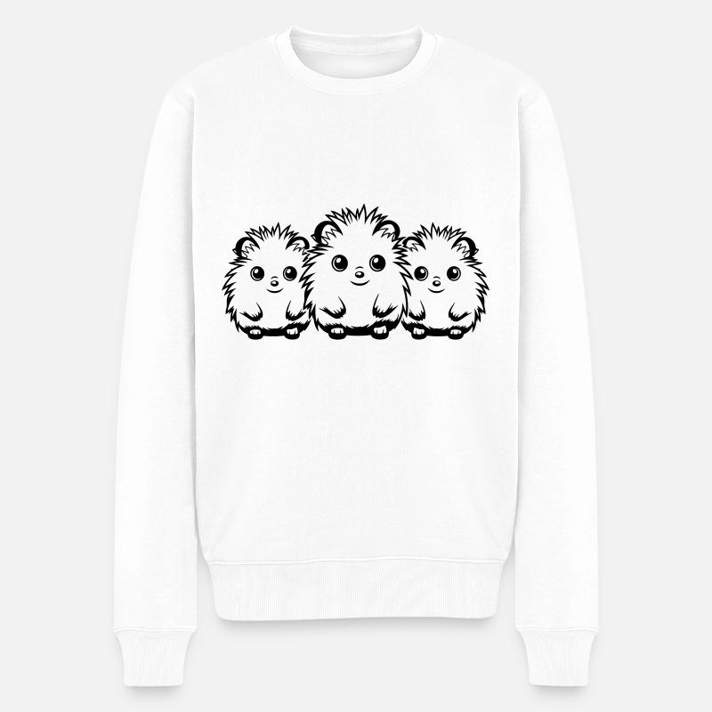 Hérisson Mignon Mignon Bébé - Pull Premium bio Homme - blanc