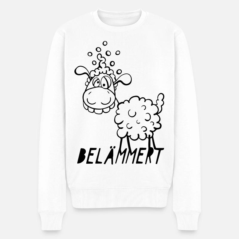 Schaf ist Belämmert - Männer Premium Bio Pullover - Weiß