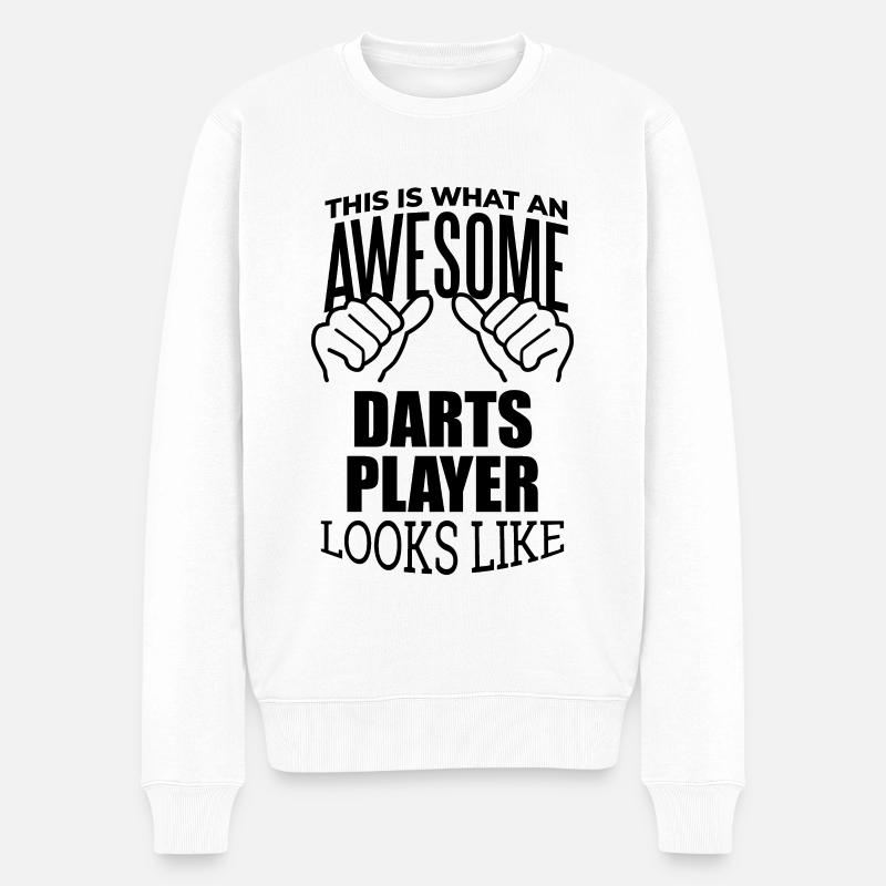 Darts - Männer Premium Bio Pullover - Weiß