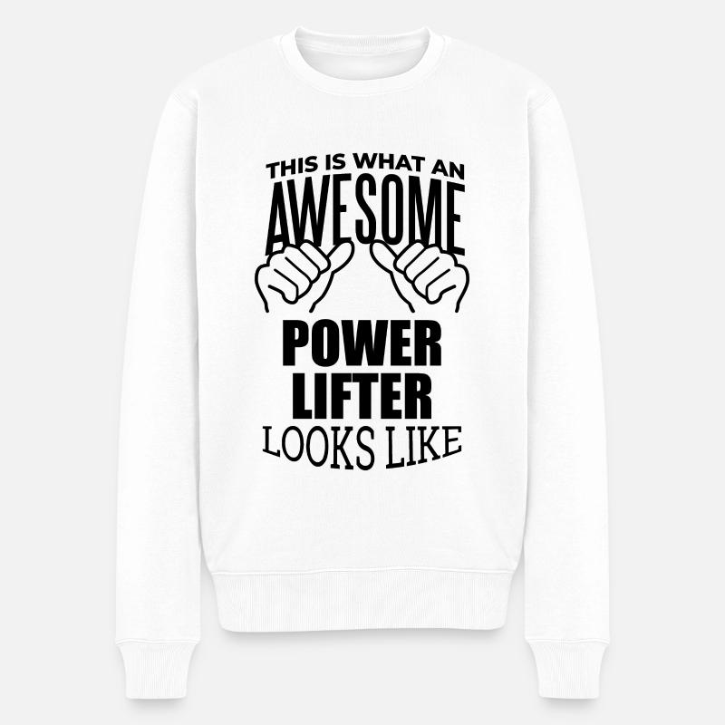 haltérophile - Pull Premium bio Homme - blanc