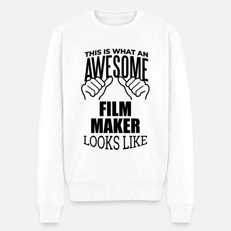 Filmemacher - Männer Premium Bio Pullover - Weiß