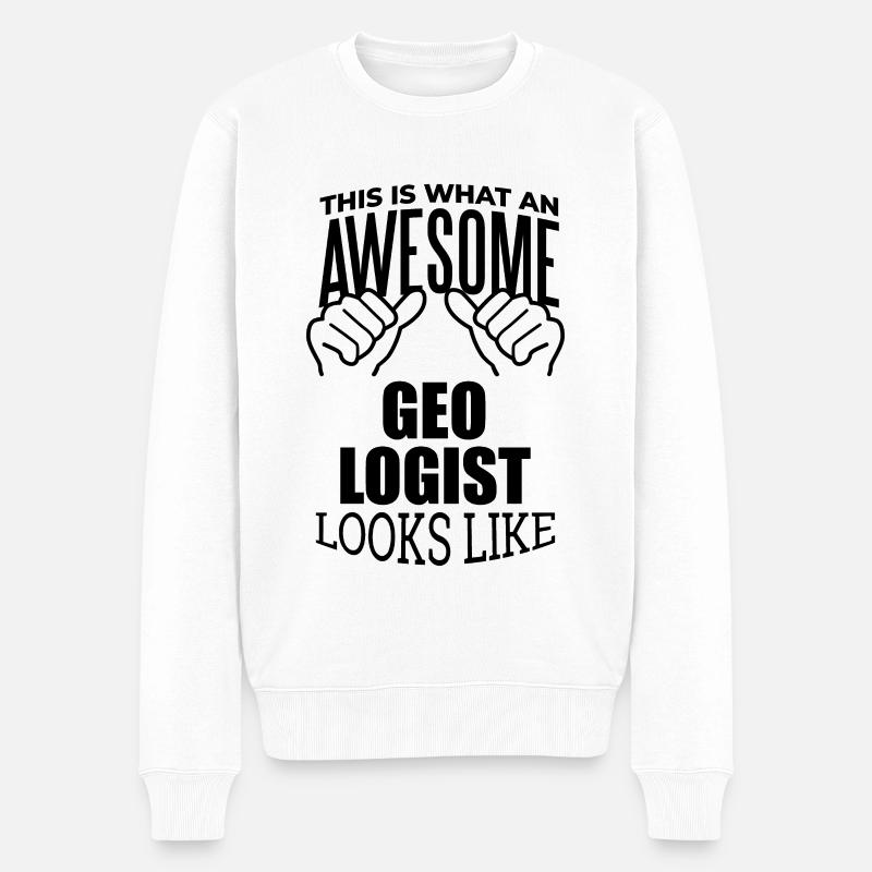 Geologie - Männer Premium Bio Pullover - Weiß