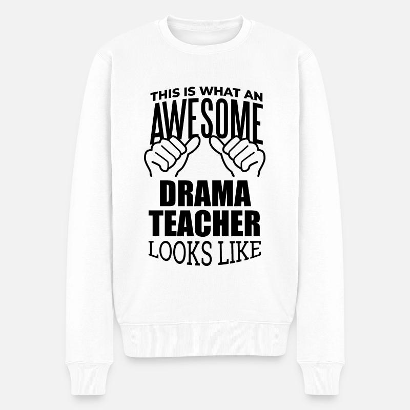 Drama - Männer Premium Bio Pullover - Weiß