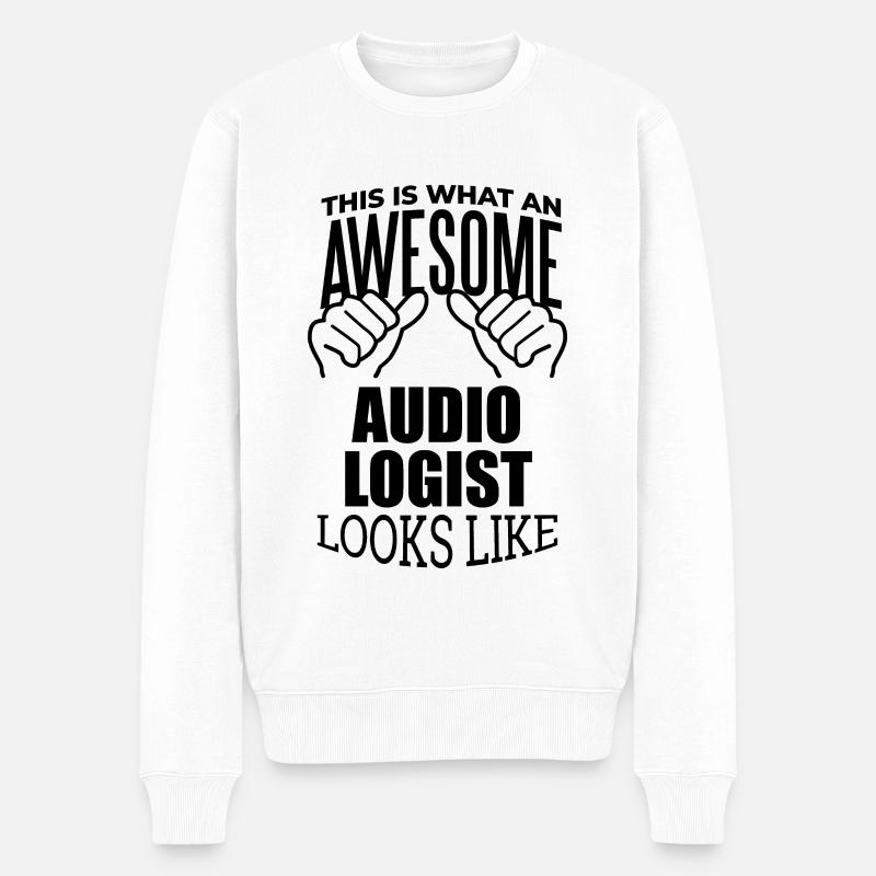 Audiologie - Männer Premium Bio Pullover - Weiß