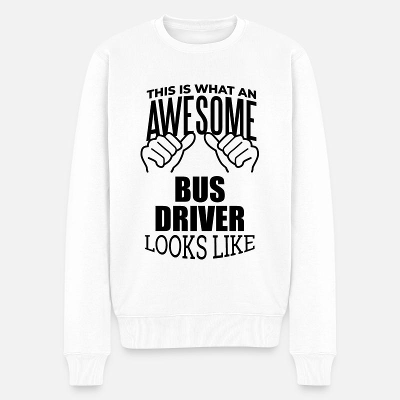 chauffeur de bus - Pull Premium bio Homme - blanc