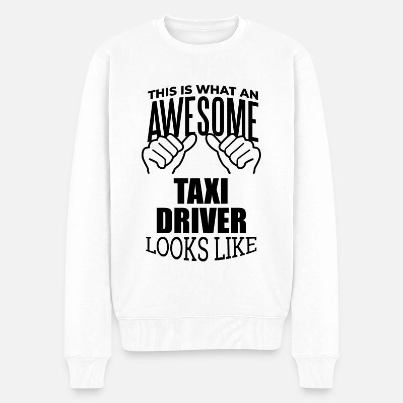 Taxifahrer - Männer Premium Bio Pullover - Weiß