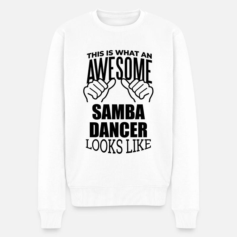 Samba - Männer Premium Bio Pullover - Weiß