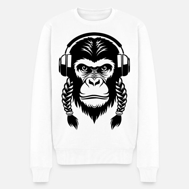 Chemise Prime Monkey Head Soundwave Edition - Pull Premium bio Homme - blanc