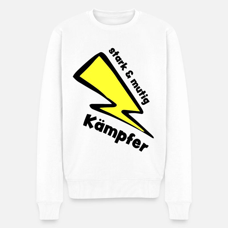 Kämpfer - Männer Premium Bio Pullover - Weiß
