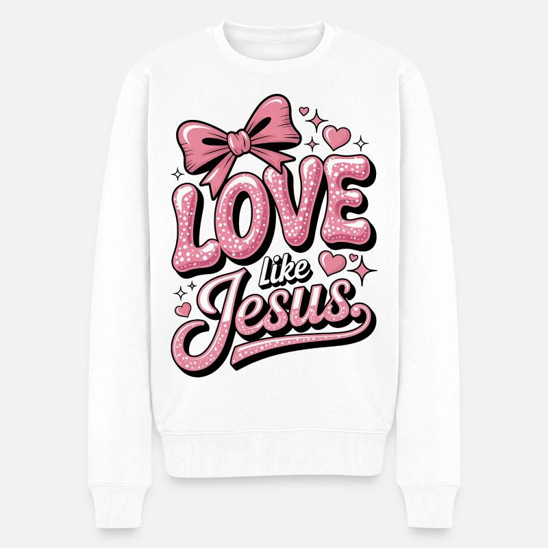 Aimez comme Jésus - Pull Premium bio Homme - blanc