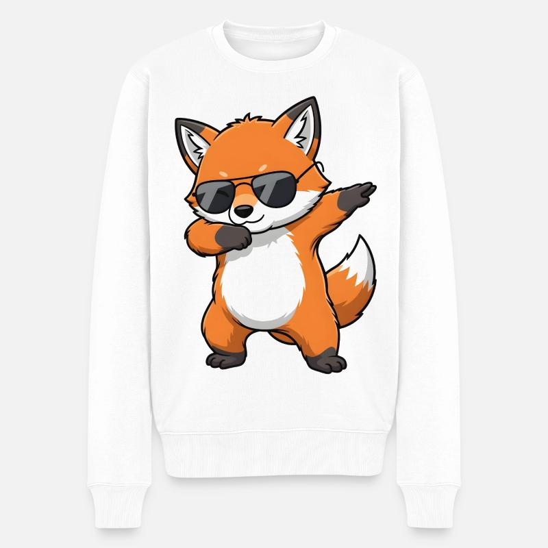 Dab Fox - Pull Premium bio Homme - blanc