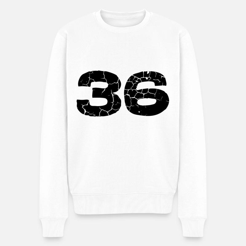 Maillot numéro 36 - Pull Premium bio Homme - blanc