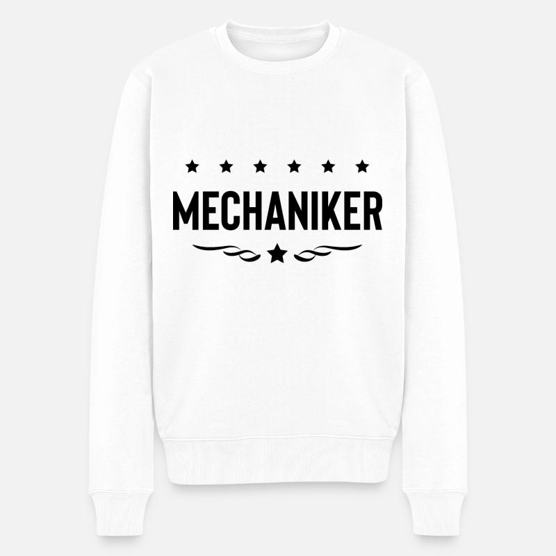 Mechaniker Beruf - Männer Premium Bio Pullover - Weiß