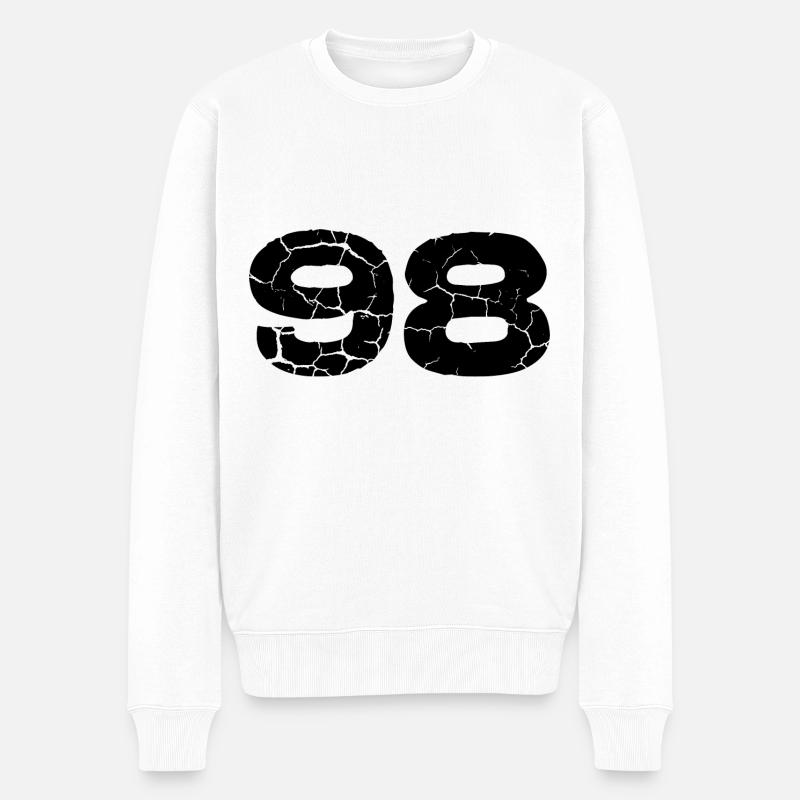 Maillot à 98 numéros - Pull Premium bio Homme - blanc