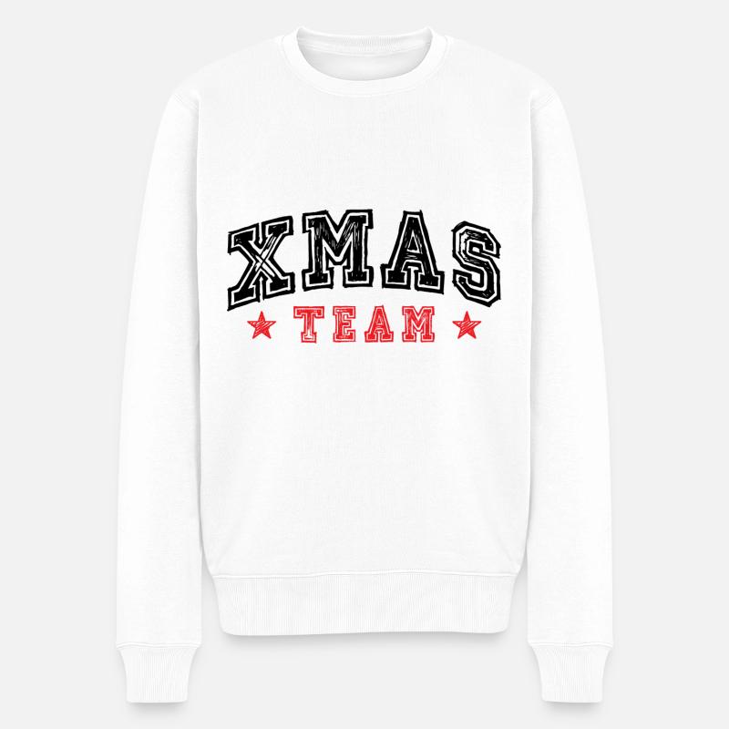 Xmas Team - Männer Premium Bio Pullover - Weiß