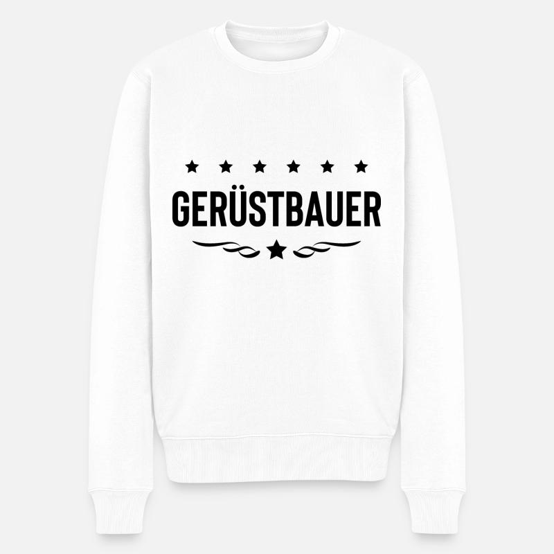 Gerüstbauer Beruf - Männer Premium Bio Pullover - Weiß