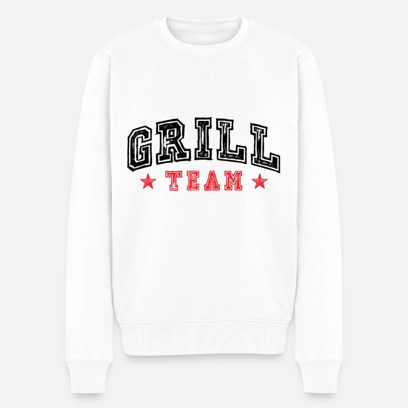 Grill Team - Männer Premium Bio Pullover - Weiß
