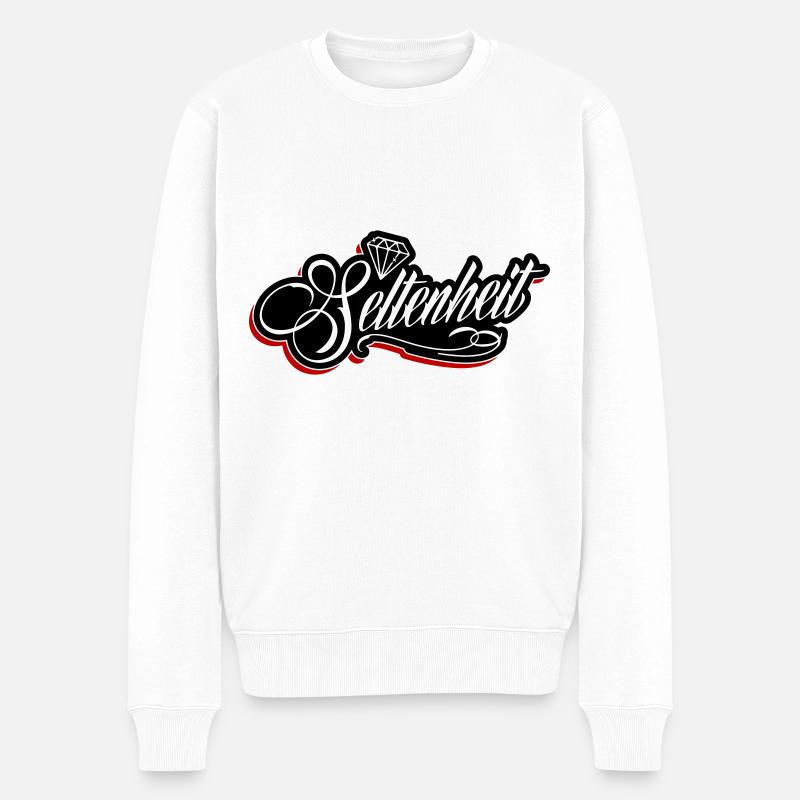 Seltenheit Diamant - Männer Premium Bio Pullover - Weiß