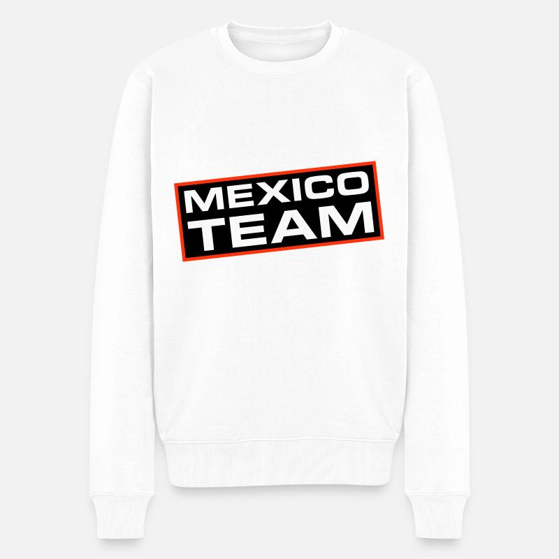 Mexiko Team - Männer Premium Bio Pullover - Weiß