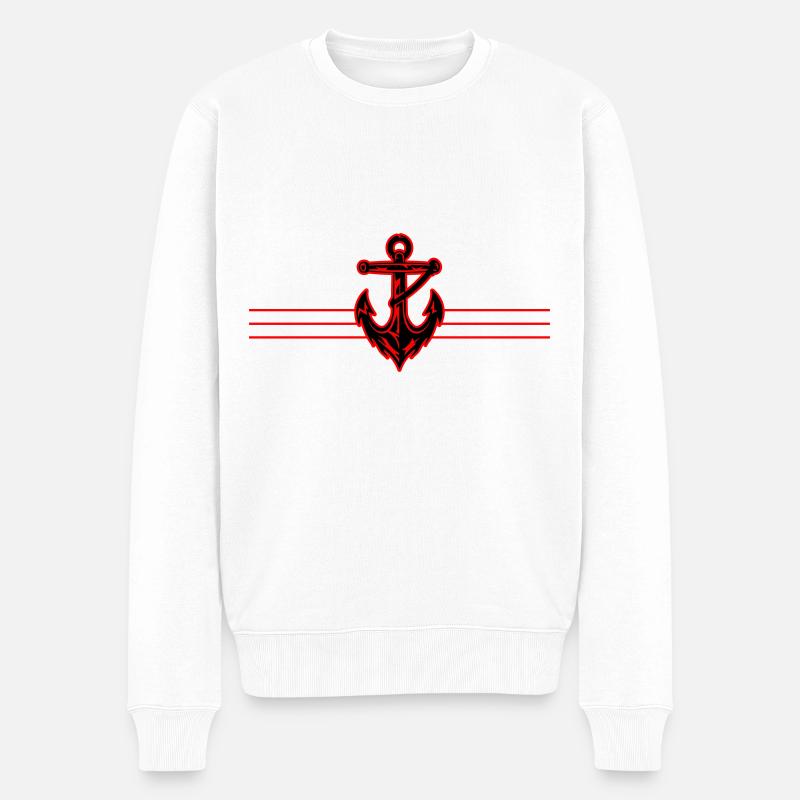 Ancre Marine - Pull Premium bio Homme - blanc