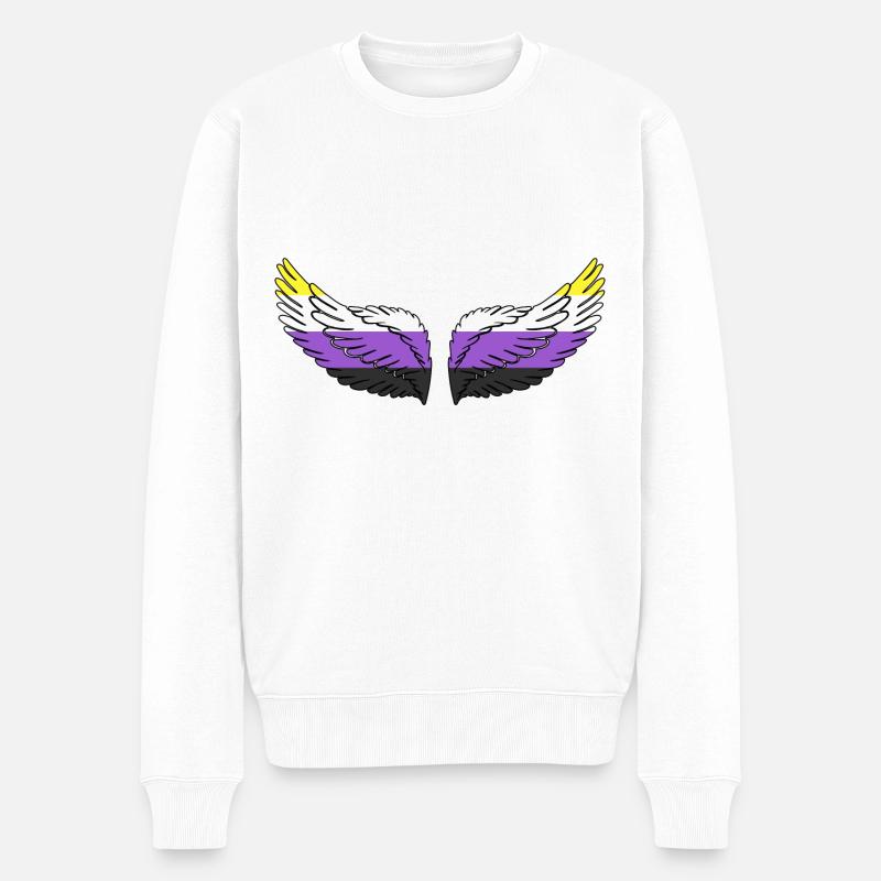 Wing Nonbinary Non-Binary Gender Nonbinary - Men's Premium Organic Jumper - white