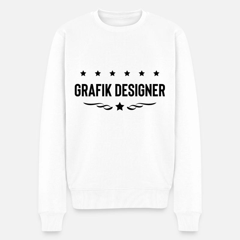 Grafik Designer Beruf - Männer Premium Bio Pullover - Weiß