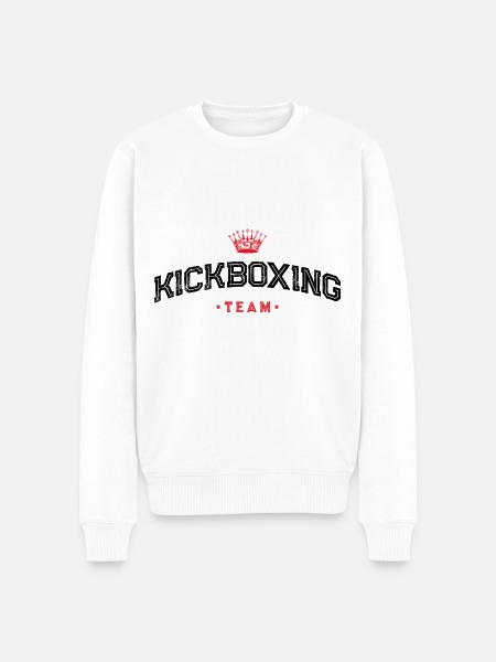 Kickboxing Team - Men's Premium Organic Jumper - white