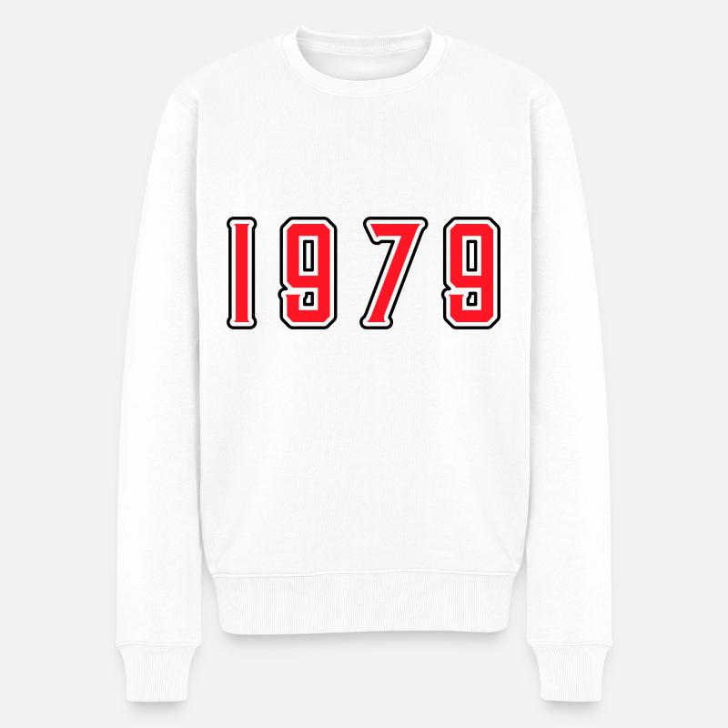 1979 anniversaire - Pull Premium bio Homme - blanc