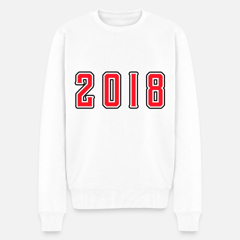 Anniversaire de l’année 2018 - Pull Premium bio Homme - blanc