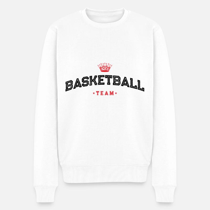 Équipe de basket-ball - Pull Premium bio Homme - blanc