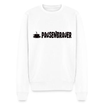 coffee lustig spruch - Männer Premium Bio Pullover - Weiß - Vorne - Thijin (182cm)