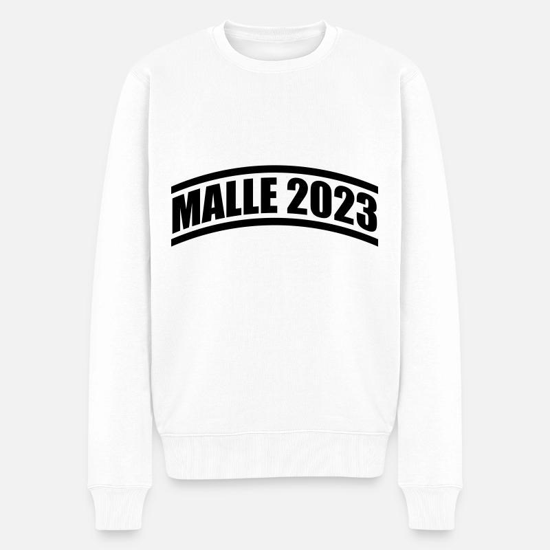 Malle 2023 - Männer Premium Bio Pullover - Weiß