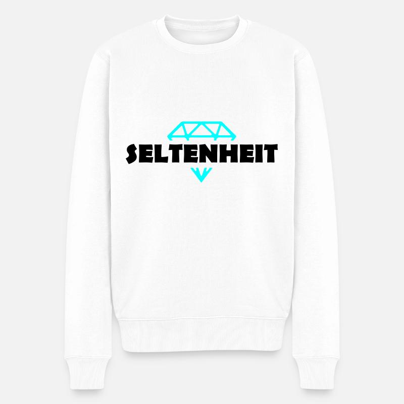 Seltenheit Unikat - Männer Premium Bio Pullover - Weiß