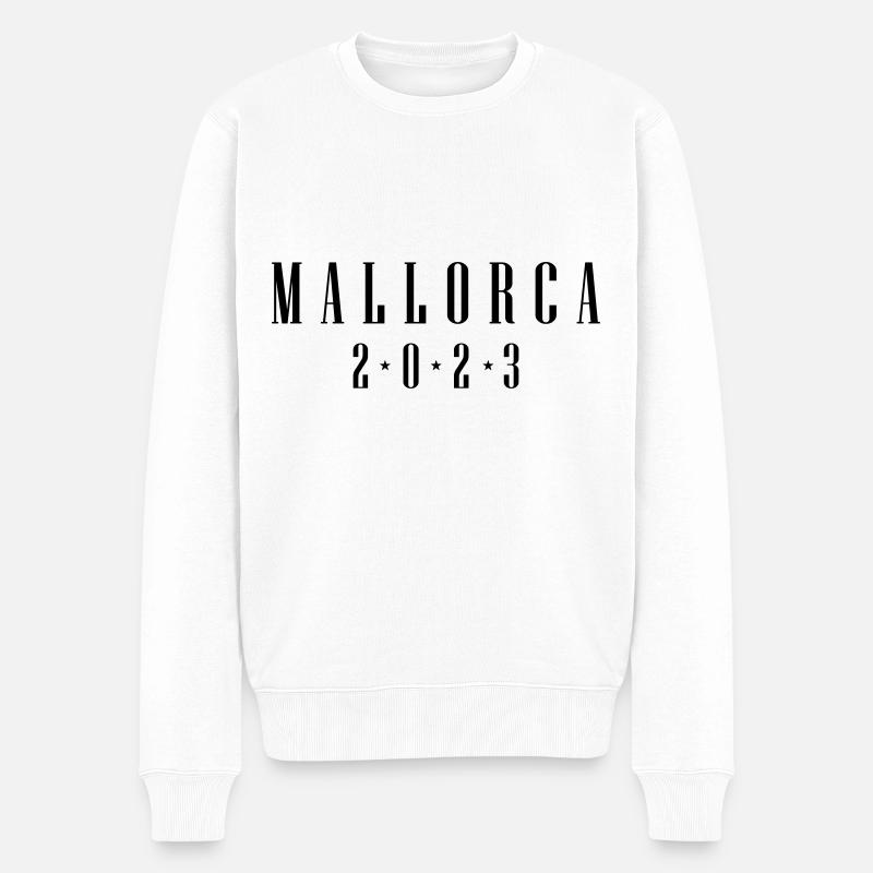 Mallorca 2023 - Männer Premium Bio Pullover - Weiß