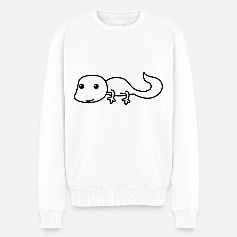 Gecko Comic Animal - Pull Premium bio Homme - blanc