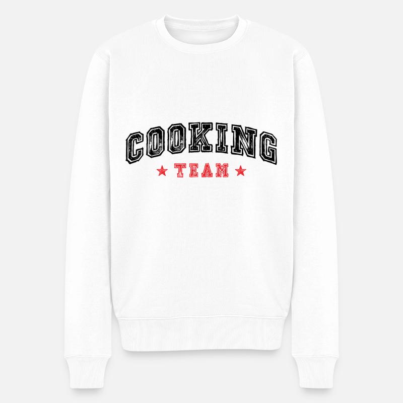 Cooking Team - Männer Premium Bio Pullover - Weiß