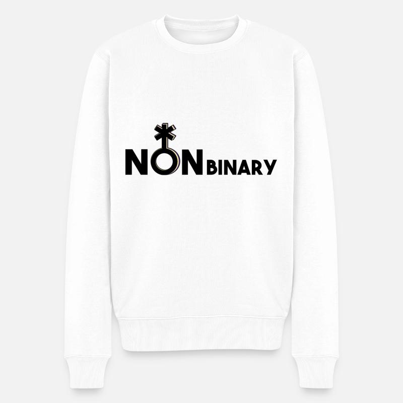 Nonbinary nonbinary nonbinary symbol multi-driving - Men's Premium Organic Jumper - white