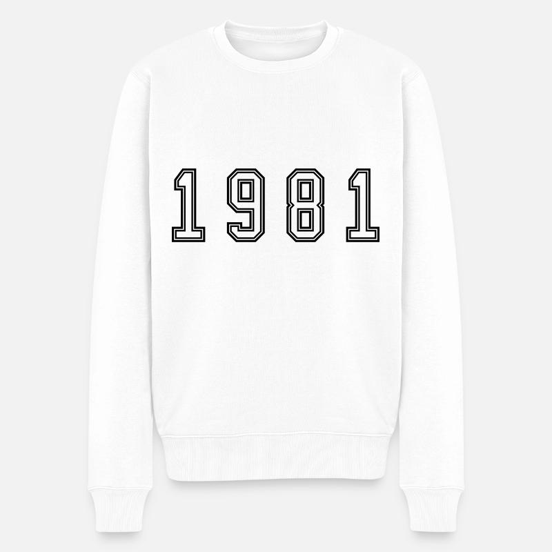 Numéro de l’année 1981 - Pull Premium bio Homme - blanc