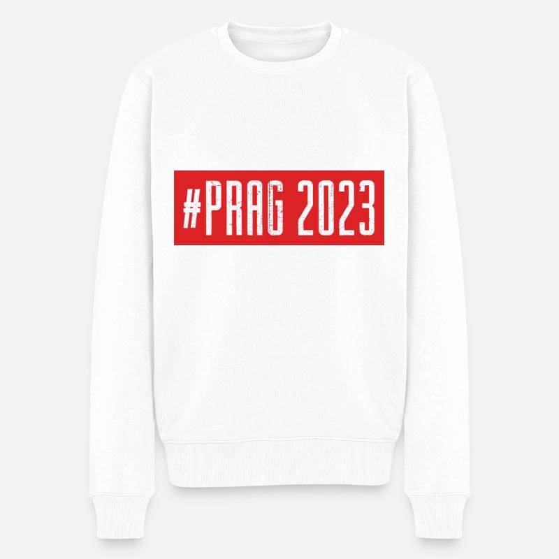 Prague 2023 - Pull Premium bio Homme - blanc