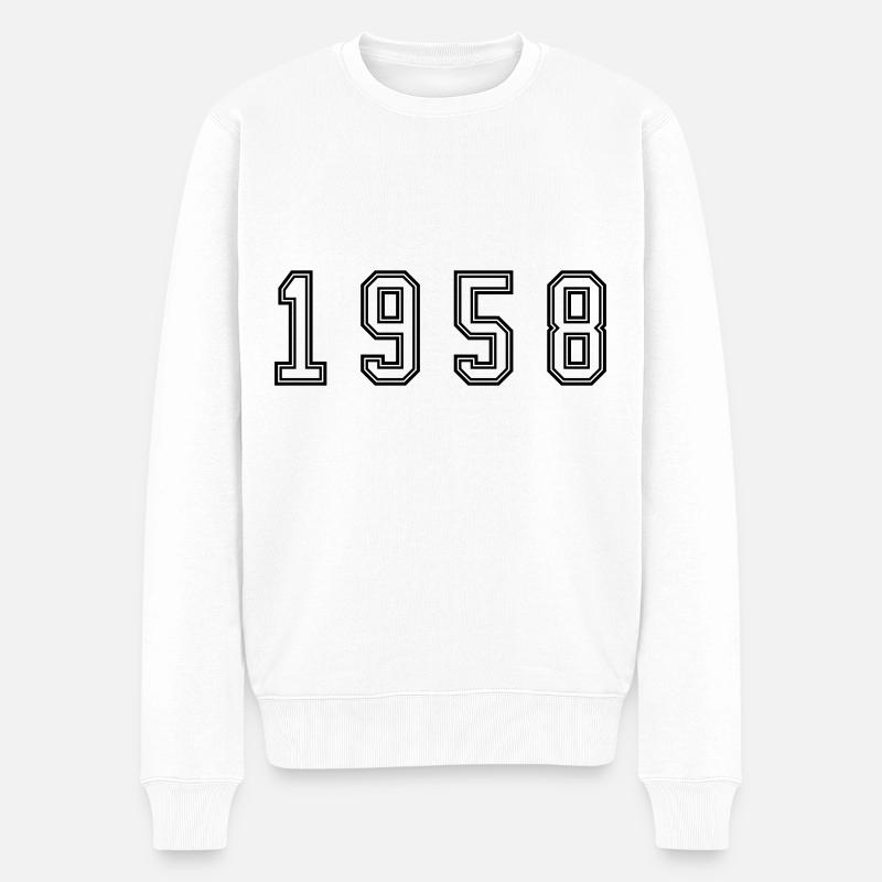 Numéro de l’année 1958 - Pull Premium bio Homme - blanc