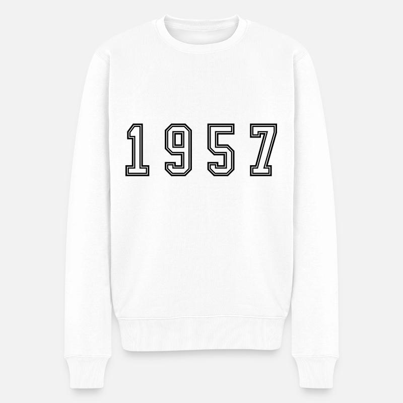 Numéro de l’année 1957 - Pull Premium bio Homme - blanc