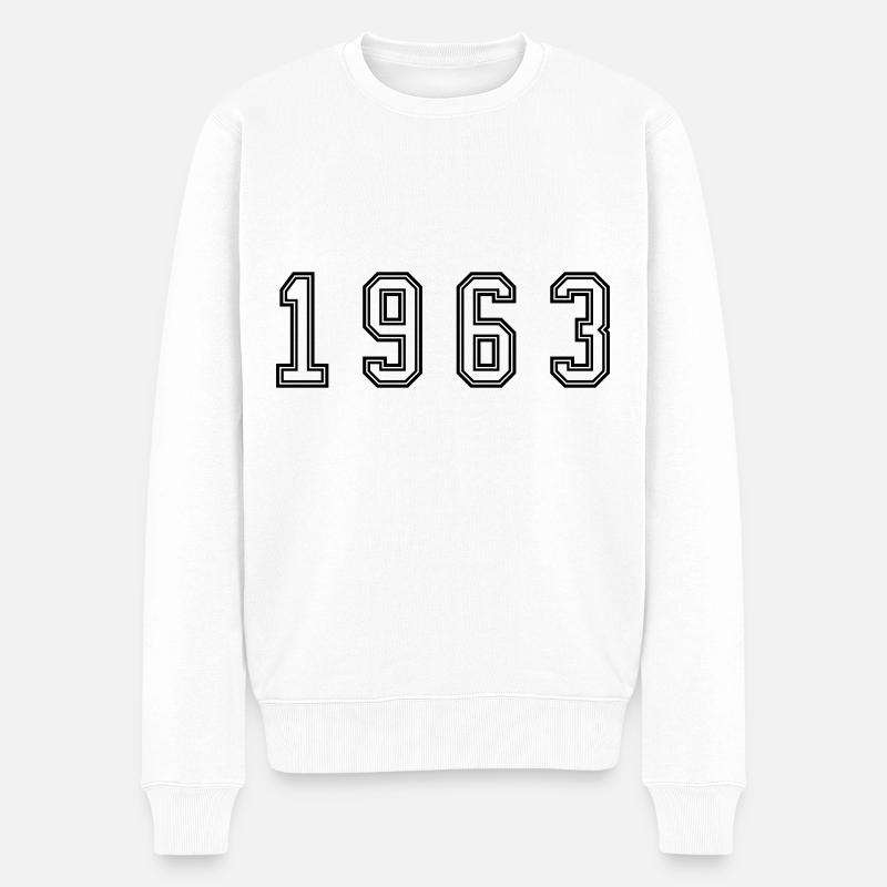Numéro de l’année 1963 - Pull Premium bio Homme - blanc