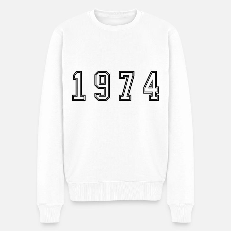 Numéro de l’année 1974 - Pull Premium bio Homme - blanc