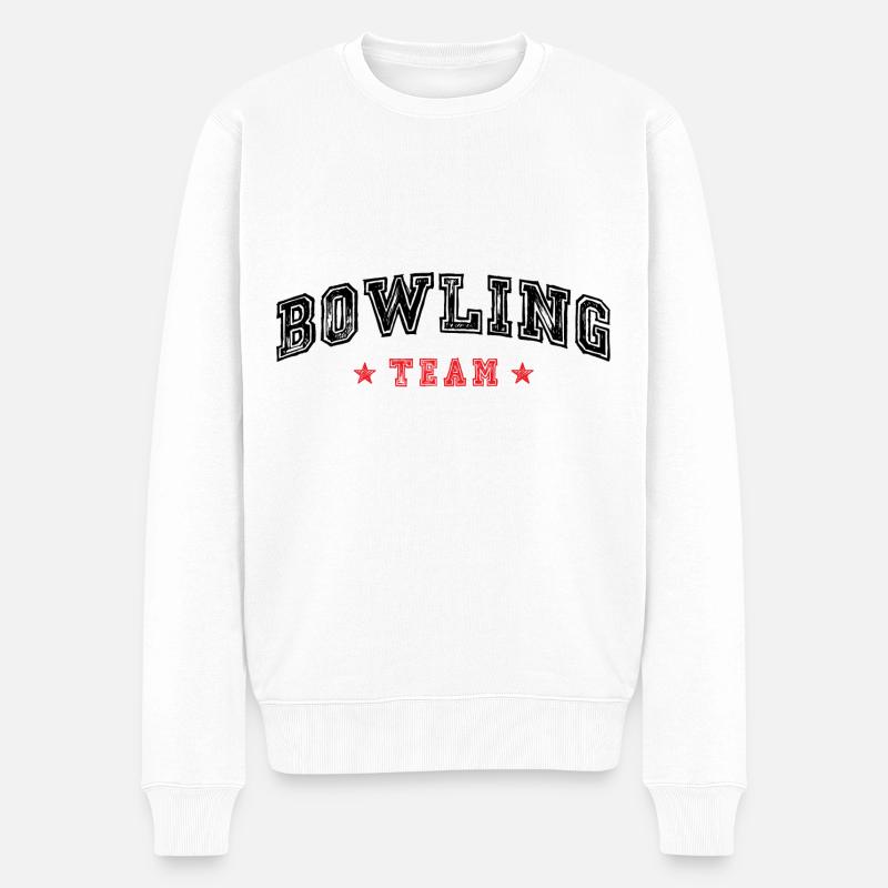 Bowling Team - Männer Premium Bio Pullover - Weiß