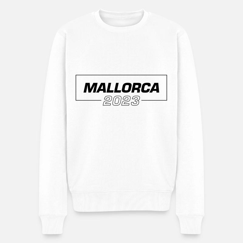 Mallorca 2023 - Männer Premium Bio Pullover - Weiß
